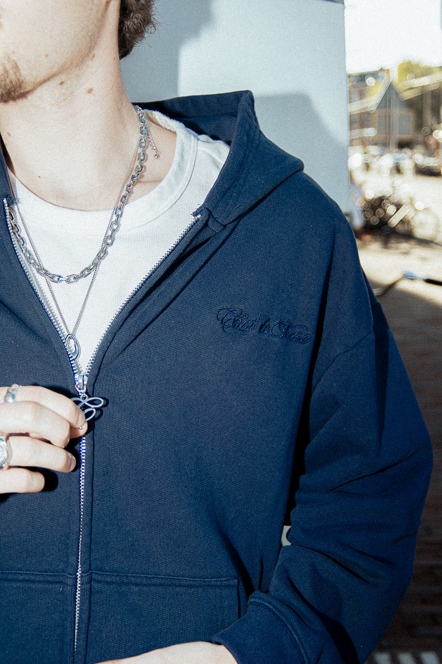 Navy Blue Ziphoodie